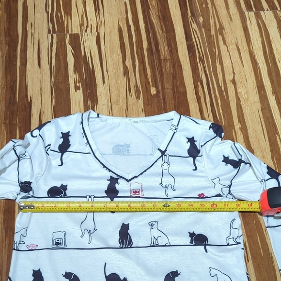 Cat Print Long Sleeve Shirt - Picture 2 of 3